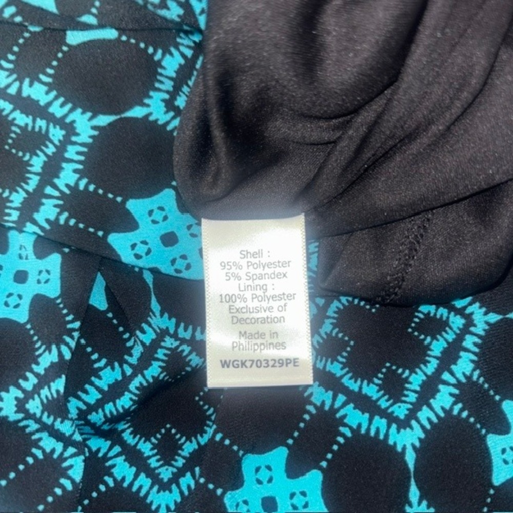 NWT Magnolia Grace Larsyn Embroidered Knit Dress Black Teal Petite Medium NWT - Picture 8 of 9